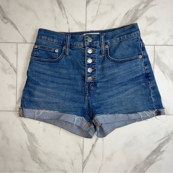 Madewell High-Rise Denim Shorts Stretch 24 - Picture 2 of 8